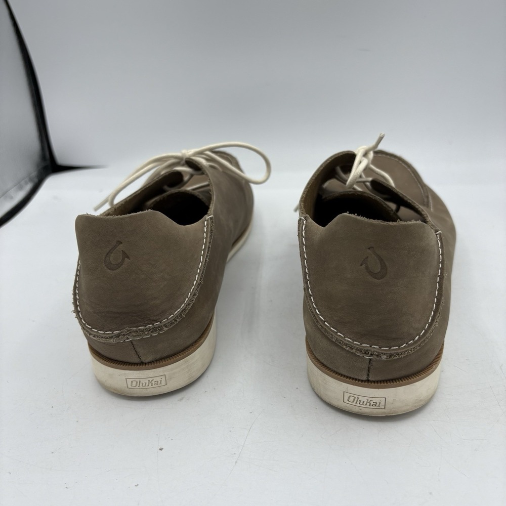 Olukai Shoes Mens Size 11 Holokai Boat Brown Thin Leather‎ - Picture 6 of 10